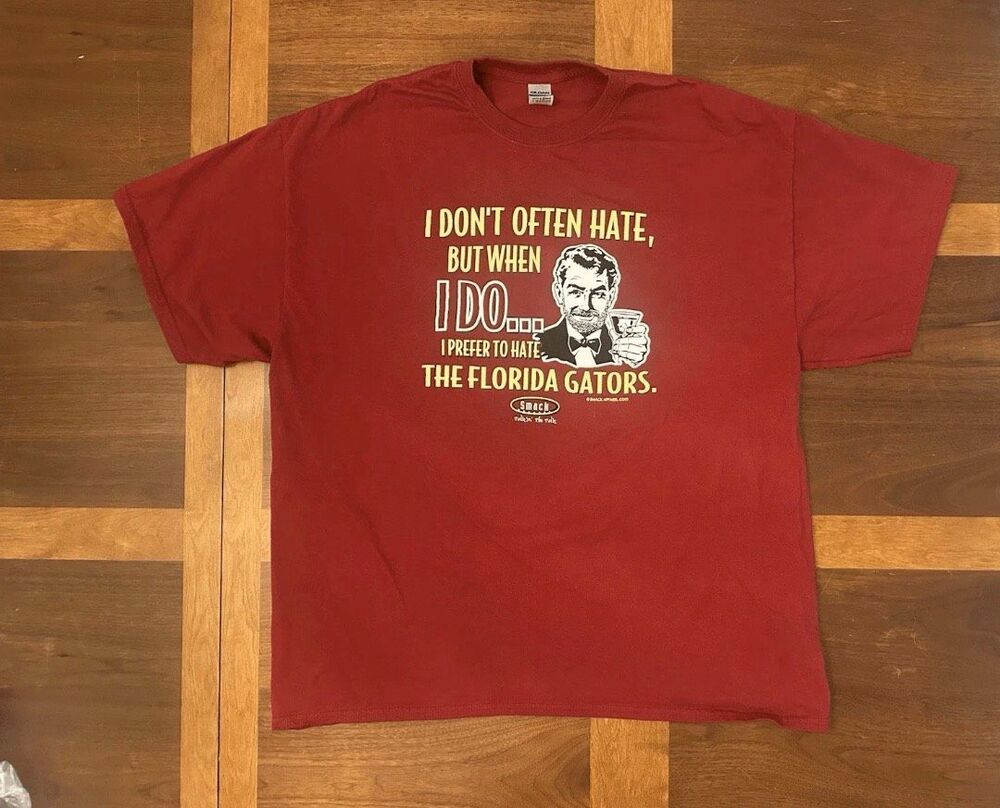 Smack Apparel Florida State Seminoles Anti Gators T Shirt 2XL XXL Double Sided